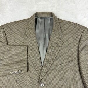 VTG Jack Victor Montreal Blazer Men 46R Tweed Check Wool Sport Coat Union Made